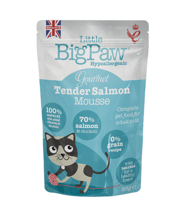 Little BigPaw Gourmet Atlantic Salmon Mousse Wet Cat Food 85g - 85G